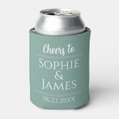 Proost Mr. Sage Green Wedding Favor Koelbox Blikjeskoeler (Blikje Voorkant)