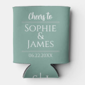 Proost Mr. Sage Green Wedding Favor Koelbox Blikjeskoeler (Voorkant)