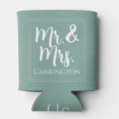 Proost Mr. Sage Green Wedding Favor Koelbox Blikjeskoeler (Achterkant)