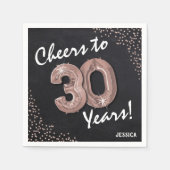 Proost naar de 30 jaar! 30e verjaardag servet (Voorkant)