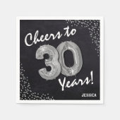 Proost naar de 30 jaar! 30e verjaardag servet (Voorkant)