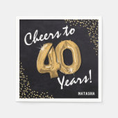 Proost naar de 40 jaar! 40e verjaardag servet (Voorkant)