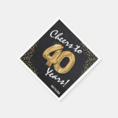 Proost naar de 40 jaar! 40e verjaardag servet (Hoek)