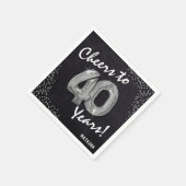 Proost naar de 40 jaar! 40e verjaardag servet (Hoek)