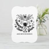 Proost naar een Nieuwjaarsviering Design Kaart (Staand voorkant)