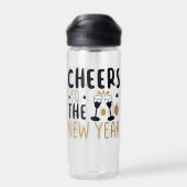 Proost naar het nieuwe jaar 2025 Countdown wijn dr Waterfles (Achterkant)
