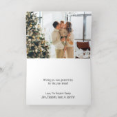 Proost naar het nieuwe jaar! Foto van Trendy Typog Folie Feestdagenkaart (Binnenlaag)