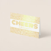 Proost naar het nieuwe jaar! Geometrische Typograf Folie Kaarten (Voorkant)