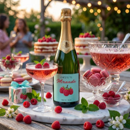 Proost Name vrijgezellenfeestje Sparkling Wijnetiket