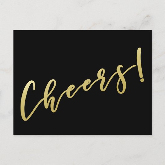 Proost! | Nepgouden script ansichtkaart Briefkaart (Voorkant)