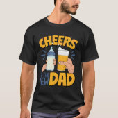 Proost, nieuwe vader kondigt aan dat papa voor het t-shirt (Voorkant)