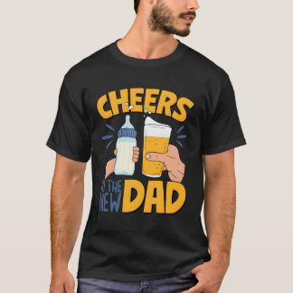 Proost, nieuwe vader kondigt aan dat papa voor het t-shirt