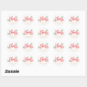 Proost Nieuwjaar Modern Simple Calligraphy Script Ronde Sticker (Vel)
