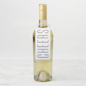 Proost Ocean blue waterverf bestemming bruiloft Flessenhanger (Op fles)