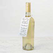 Proost Ocean blue waterverf bestemming bruiloft Flessenhanger (Schuin)