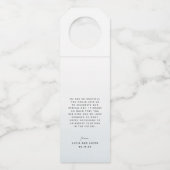 Proost Ocean blue waterverf bestemming bruiloft Flessenhanger (Achterkant)