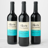 Proost Ocean Shore Beach Thema Wijn Etiket (Flessen)