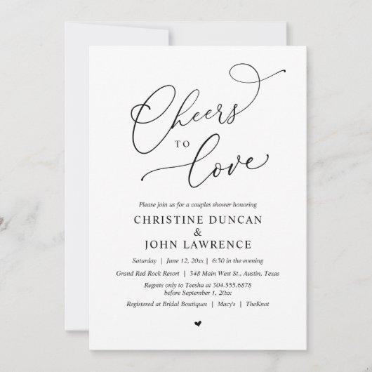 Proost om lief te hebben, romantische koppels douc kaart (Voorkant)