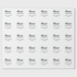 Proost om nog lang en gelukkig toe te voegen na de cadeaupapier