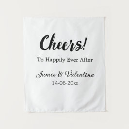 Proost om nog lang en gelukkig toe te voegen na de wandkleed