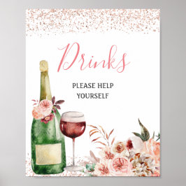 Proost om te houden van Blush Pink Vrijgezellenfee Poster