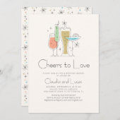 Proost om te houden van bruidsparen Uitnodiging va (Voorkant / Achterkant)