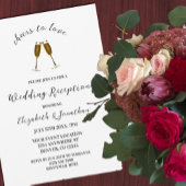 Proost om te houden van champagneglazen bruiloft r kaart