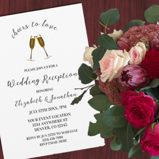 Proost om te houden van champagneglazen bruiloft r kaart