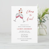 Proost om te houden van het moderne wijnproeverij  kaart (Staand voorkant)