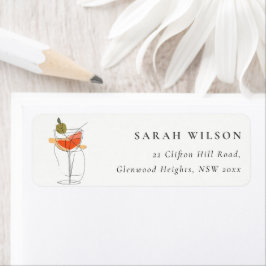 Proost om te houden van moderne cocktail wijn adre etiket