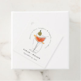 Proost om te houden van moderne cocktail wijn brui bedankjes labels