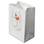 Proost om te houden van moderne cocktail wijn brui medium cadeauzakje (Achterkant Gekanteld)