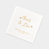 Proost om te houden van moderne elegante harten br folie servetten (Links)