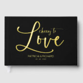 Proost om te houden van moderne kalligrafie bruilo gastenboek (Voorkant)