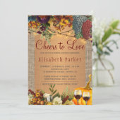 Proost om te houden van rustieke wijntesten vrijge kaart (Staand voorkant)