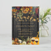 Proost om te houden van rustieke wijntesten vrijge kaart (Staand voorkant)