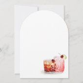 Proost om te houden van Waterverf koppels cocktail Kaart (Achterkant)