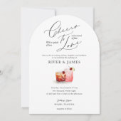 Proost om te houden van Waterverf koppels cocktail Kaart (Voorkant)