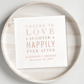 Proost om te lachen, gelukkig altijd na het huweli folie servetten