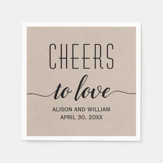 Proost om van de roestrijke bruiloft te houden servet (Voorkant)