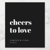 Proost om van gepersonaliseerde weddenschappen te  wijn etiket (Enkel label)