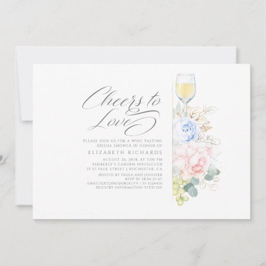 Proost om van het roze Vrijgezellenfeest van wijn  Kaart (Voorkant)