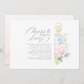 Proost om van het roze Vrijgezellenfeest van wijn  Kaart (Voorkant / Achterkant)