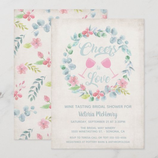 Proost om van wijnproeverij te houden Vrijgezellen Kaart (Voorkant / Achterkant)