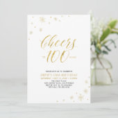 Proost op 100 | Goud & Witte 100ste verjaardagsfee Kaart (Staand voorkant)