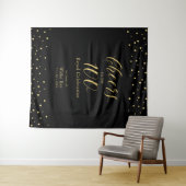 Proost op 100 | Goud & Zwart 100ste Viering Wandkleed (In Situ (horizontaal))