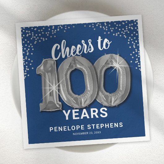 Proost op 100 Jaar Verjaardag Servetten