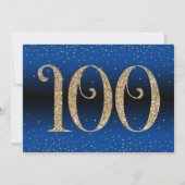 Proost op 100 jaar Verrassingsverjaardag, Blauw Kaart (Achterkant)