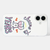 Proost op 11 jaar huwelijksverjaardag champagne Case-Mate iPhone case (Achterkant (horizontaal))