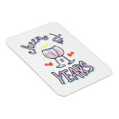 Proost op 11 jaar huwelijksverjaardag champagne magneet (Rechterzijde)